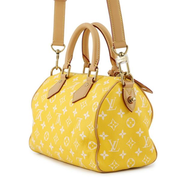 ルイヴィトン ハンドバッグ カーフレザー/モノグラム スピーディ P9 バンドリエール25 M24426 2way イエロー