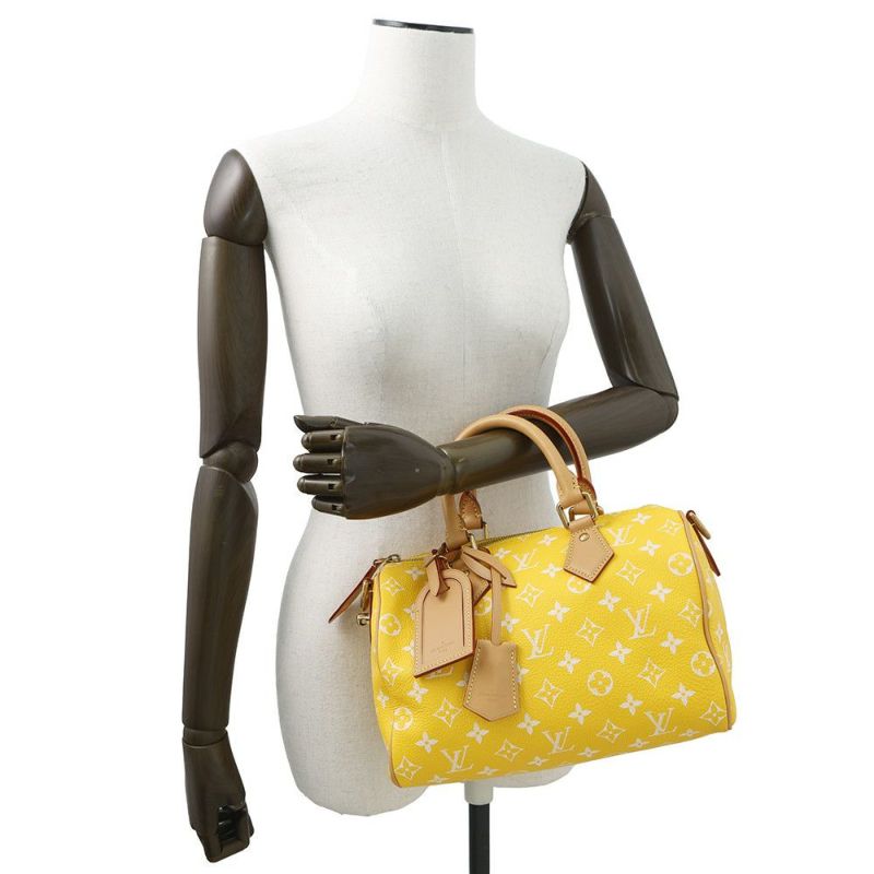ルイヴィトン ハンドバッグ カーフレザー/モノグラム スピーディ P9 バンドリエール25 M24426 2way イエロー