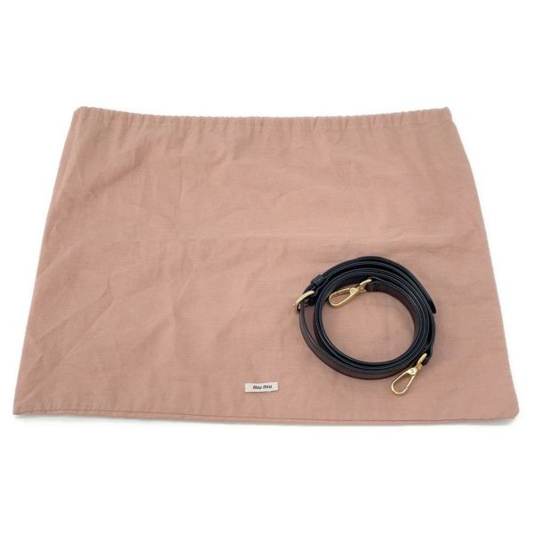 ミュウミュウ ハンドバッグ レザー 5BB150 MIUMIU 2way 黒