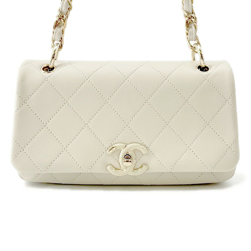 シャネル チェーンショルダーバッグ マトラッセ ココマーク カーフレザー AS2318 CHANEL