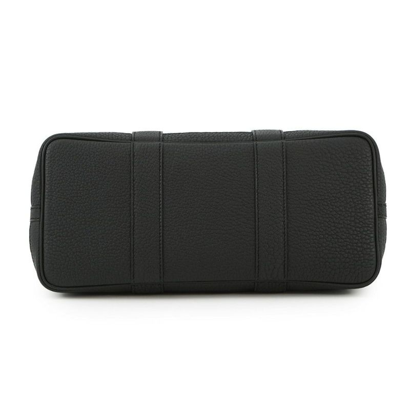 エルメス トートバッグ ガーデンパーティTPM ブラック/シルバー金具 トワルミリタリー/ネゴンダ W刻印 黒