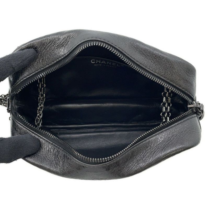 シャネル チェーンショルダーバッグ マトラッセ 2.55 CHANEL 黒