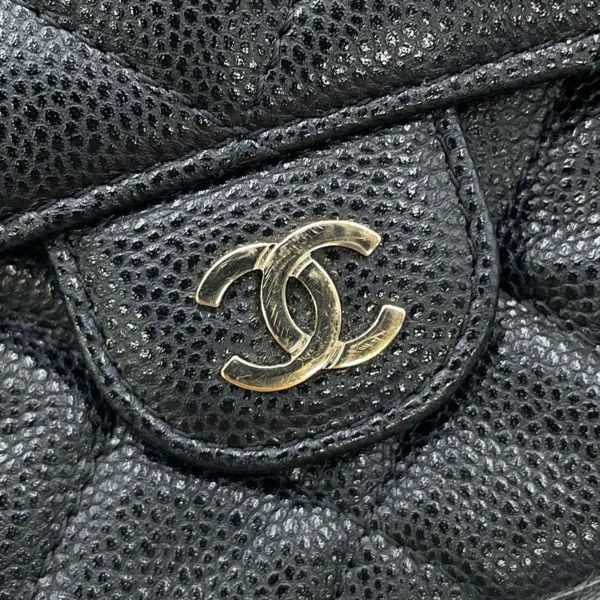 シャネル チェーンショルダーバッグ フラップ フォンケース マトラッセ ココマーク キャビアスキン AP2096 CHANEL 黒