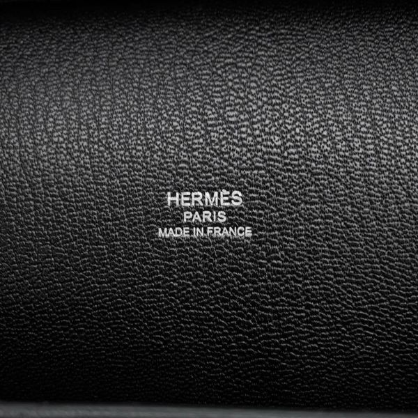 エルメス ジプシエール28 ブラック/シルバー金具 トリヨンクレマンス X刻印 HERMES ショルダーバッグ 黒