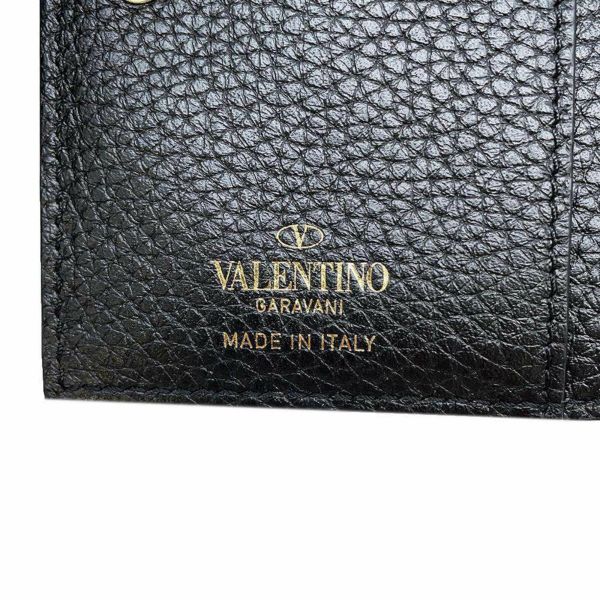 ヴァレンティノ・ガラヴァーニ 二つ折り財布 ロックスタッズ レザー 2W2P0W06VSH VALENTINO 財布 黒