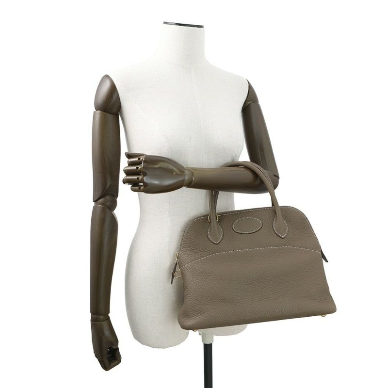 エルメス ハンドバッグ ボリード31 エトゥープ/ゴールド金具 トリヨンクレマンス Z刻印 2wayショルダー