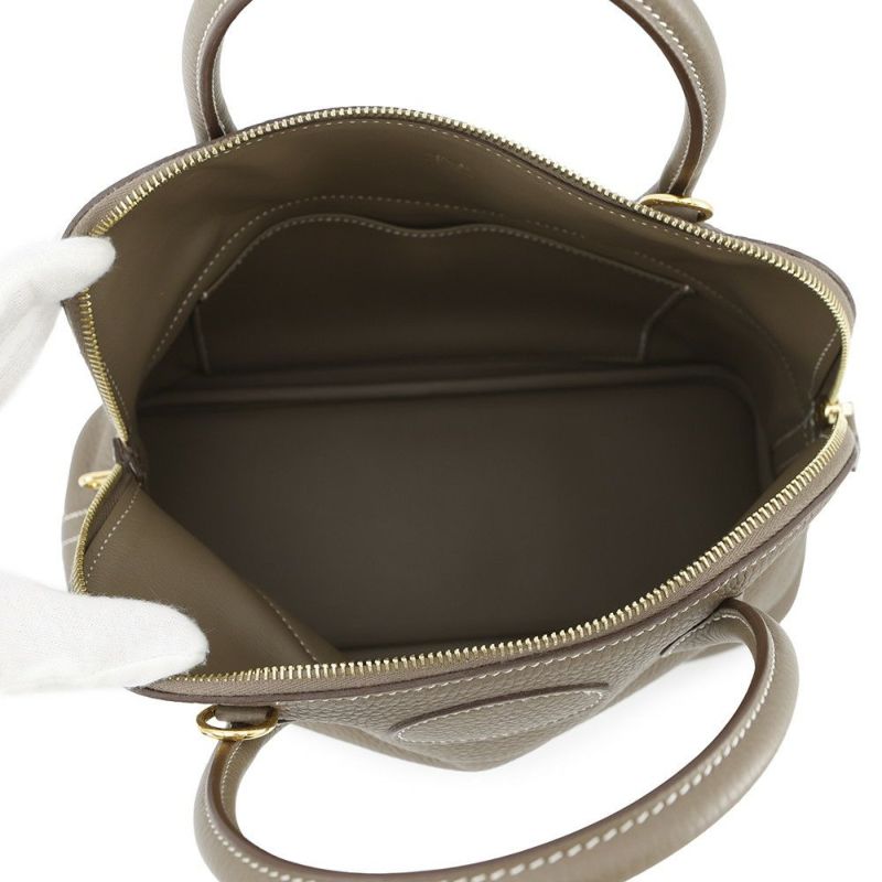 エルメス ハンドバッグ ボリード31 エトゥープ/ゴールド金具 トリヨンクレマンス Z刻印 2wayショルダー