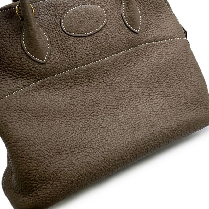 エルメス ハンドバッグ ボリード31 エトゥープ/ゴールド金具 トリヨンクレマンス Z刻印 2wayショルダー