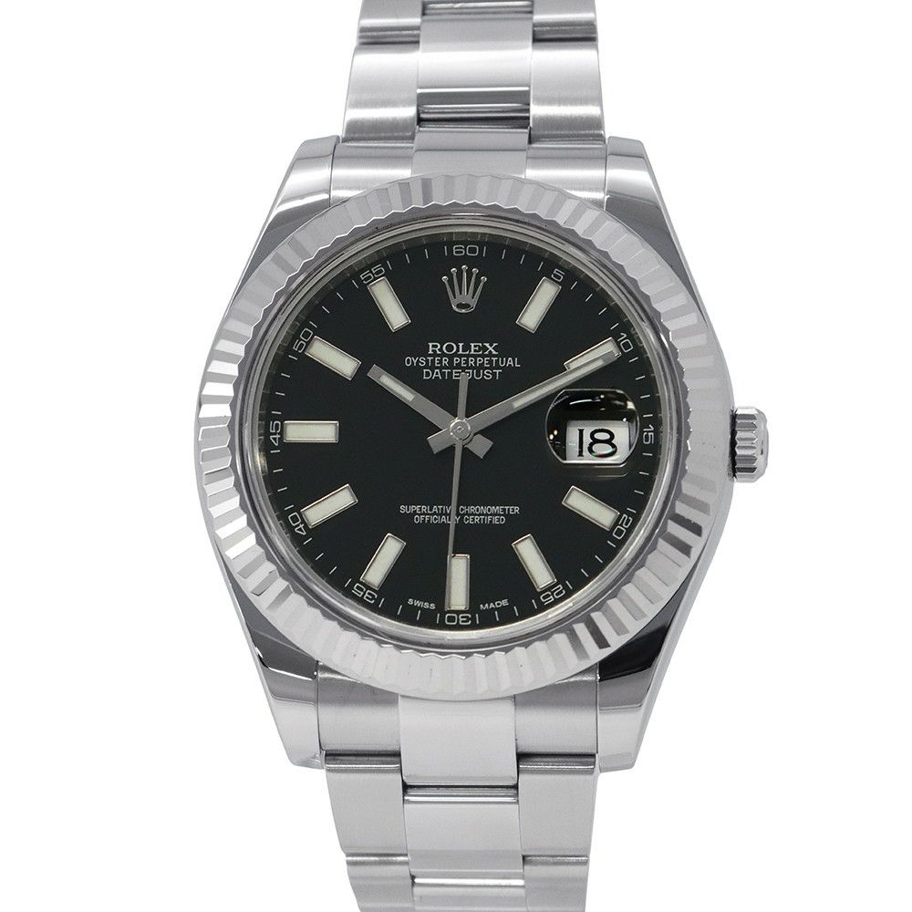 ロレックス デイトジャスト2 ランダムシリアル ルーレット 116334 ROLEX 腕時計 黒文字盤