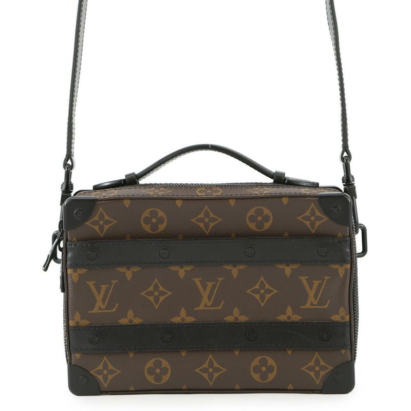 ルイヴィトン ショルダーバッグ モノグラム・マカサー ハンドル・ソフトトランク M45935 黒 ブラック