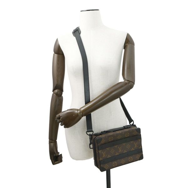 ルイヴィトン ショルダーバッグ モノグラム・マカサー ハンドル・ソフトトランク M45935 黒 ブラック