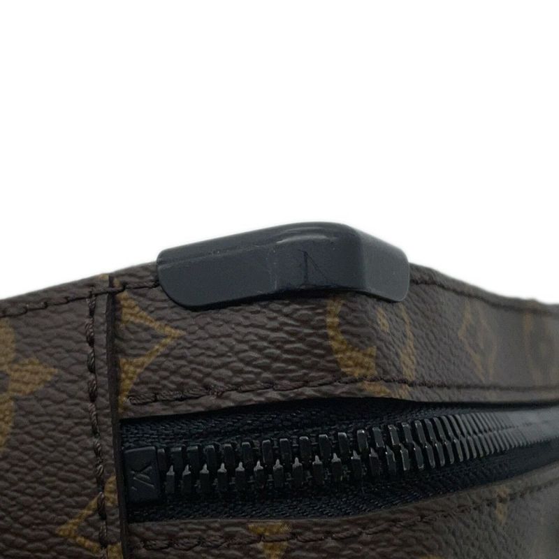 ルイヴィトン ショルダーバッグ モノグラム・マカサー ハンドル・ソフトトランク M45935 黒 ブラック