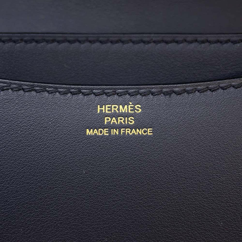 エルメス ミニ コンスタンス3 ミロワール ブルーインディゴ/ピンクゴールド金具 スイフト B刻印