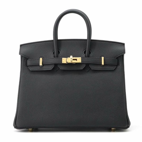 エルメス バーキン25 ブラック/ゴールド金具 トゴ W刻印 HERMES Birkin ハンドバッグ 黒