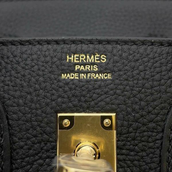 エルメス バーキン25 ブラック/ゴールド金具 トゴ W刻印 HERMES Birkin ハンドバッグ 黒