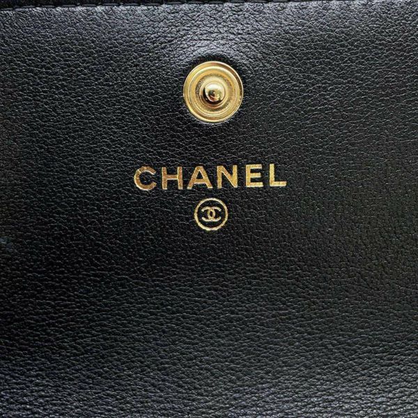 シャネル ショルダーバッグ フェイクパール マトラッセ ココマーク ラムスキン CHANEL ミニバッグ 黒