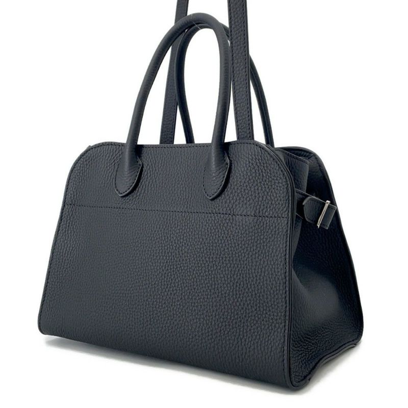 ザ ロウ ハンドバッグ ソフトマルゴー10 レザー W1190 THE ROW 2way 黒