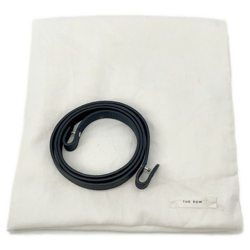 ザ ロウ ハンドバッグ ソフトマルゴー12 レザー W1586 THE ROW バッグ 2way 黒