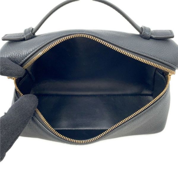 ロロピアーナ ハンドバッグ エクストラ・ポケット・ポーチ L19 レザー FAN4045  Loro Piana 2wayショルダー 黒