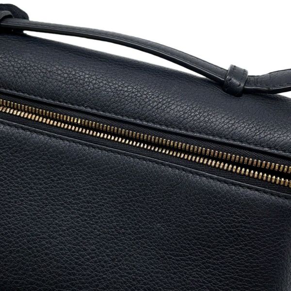 ロロピアーナ ハンドバッグ エクストラ・ポケット・ポーチ L19 レザー FAN4045  Loro Piana 2wayショルダー 黒