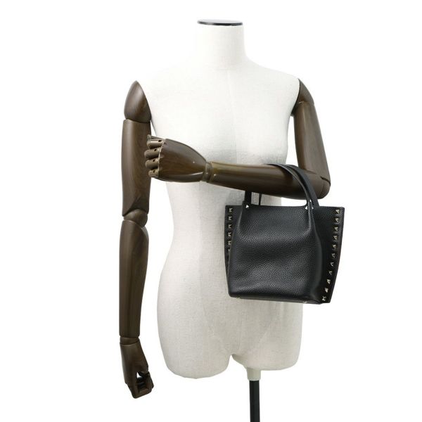 ヴァレンティノ・ガラヴァーニ ハンドバッグ ロックスタッズ レザー 5W5B0K68CDV 2way 黒