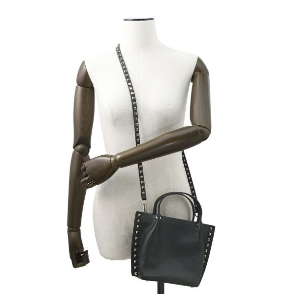 ヴァレンティノ・ガラヴァーニ ハンドバッグ ロックスタッズ レザー