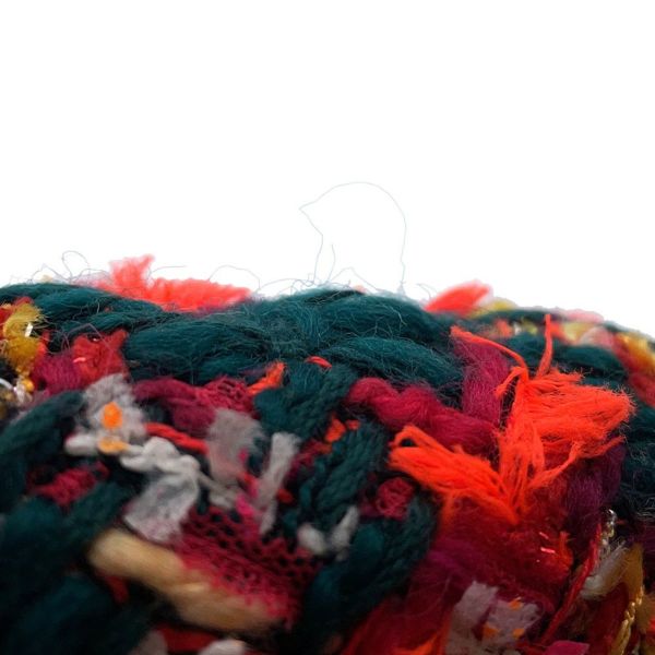 グッチ ベレー帽 ツイード チェック リボン サイズM GUCCI 帽子