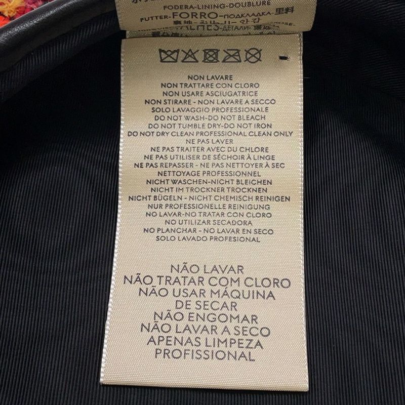 グッチ ベレー帽 ツイード チェック リボン サイズM GUCCI 帽子