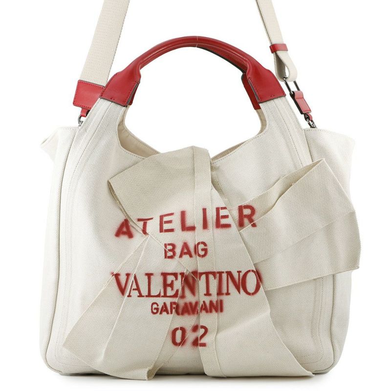 ヴァレンティノ・ガラヴァーニ トートバッグ アトリエ 02 ボウ エディション キャンバス UW0B0H95SVJ VALENTINO 2way