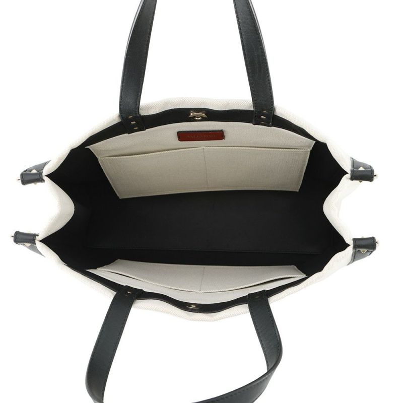 ヴァレンティノ・ガラヴァーニ トートバッグ VLTNロゴ ロックスタッズ キャンバス/レザー TW2B0D21FWB VALENTINO