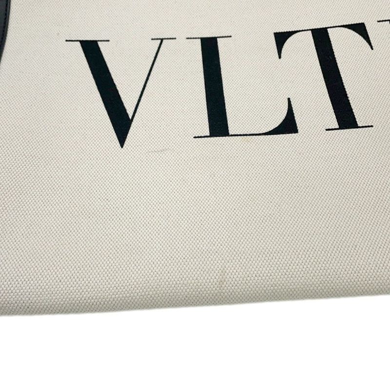 ヴァレンティノ・ガラヴァーニ トートバッグ VLTNロゴ ロックスタッズ キャンバス/レザー TW2B0D21FWB VALENTINO