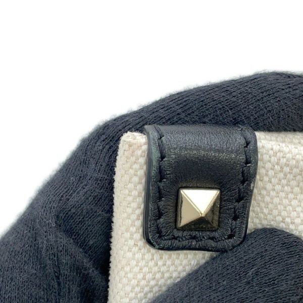ヴァレンティノ・ガラヴァーニ トートバッグ VLTNロゴ ロックスタッズ キャンバス/レザー TW2B0D21FWB VALENTINO