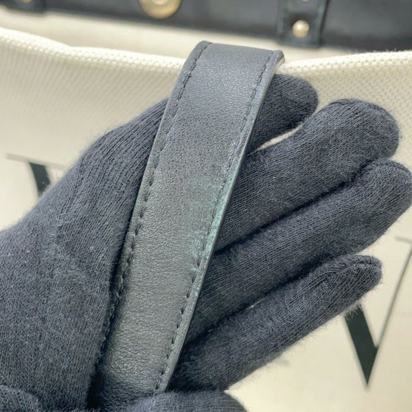 ヴァレンティノ・ガラヴァーニ トートバッグ VLTNロゴ ロックスタッズ キャンバス/レザー TW2B0D21FWB VALENTINO