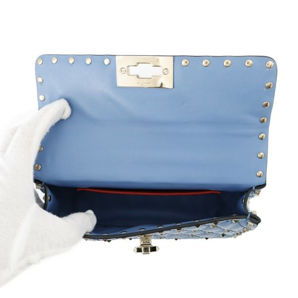 ヴァレンティノ・ガラヴァーニ ハンドバッグ ロックスタッズ スパイク スモール パテント RW2B0123VNE VALENTINO 2way
