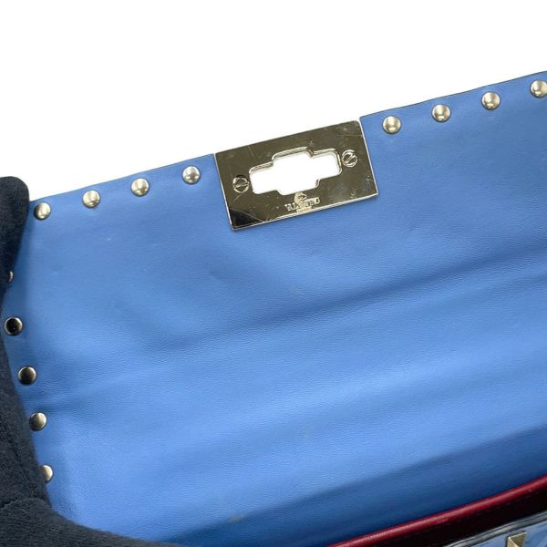 ヴァレンティノ・ガラヴァーニ ハンドバッグ ロックスタッズ スパイク スモール パテント RW2B0123VNE VALENTINO 2way