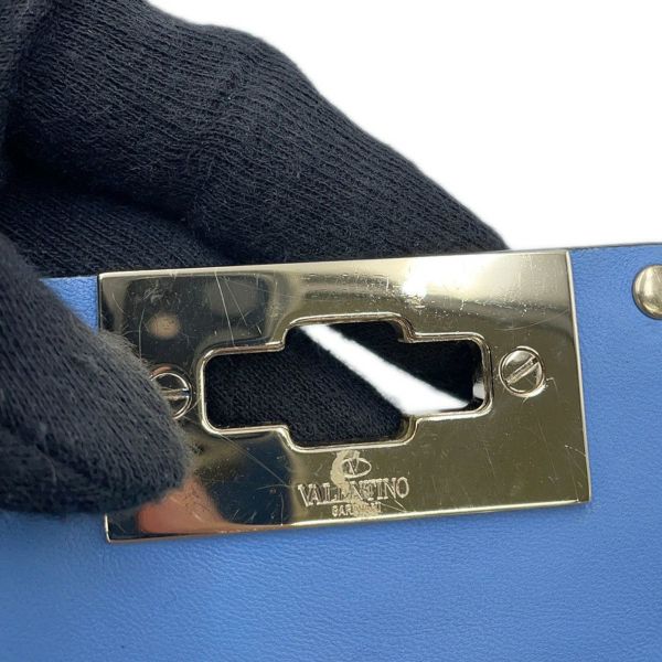 ヴァレンティノ・ガラヴァーニ ハンドバッグ ロックスタッズ スパイク スモール パテント RW2B0123VNE VALENTINO 2way