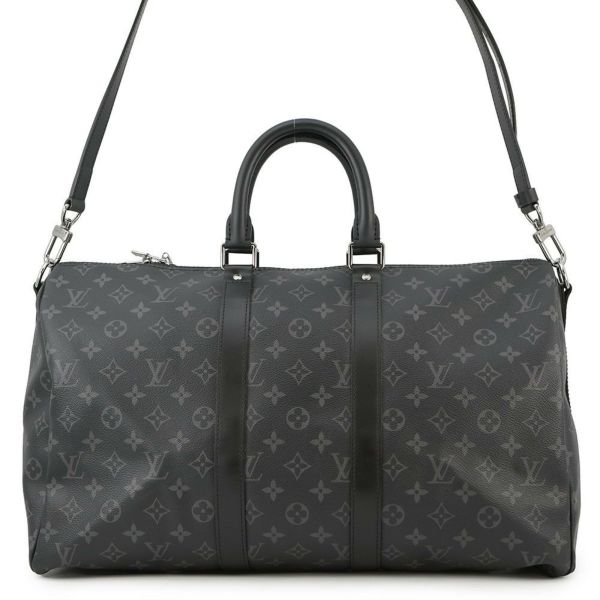 ルイヴィトン ボストンバッグ モノグラム・エクリプス キーボル・バンドリエール45 M40569 2wayショルダー ブラック 黒