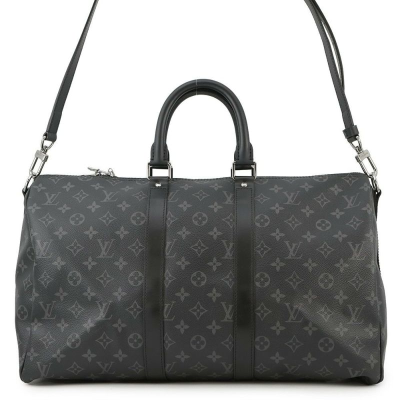 ルイヴィトン ボストンバッグ モノグラム・エクリプス キーボル・バンドリエール45 M40569 2wayショルダー ブラック 黒