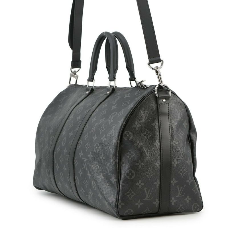 ルイヴィトン ボストンバッグ モノグラム・エクリプス キーボル・バンドリエール45 M40569 2wayショルダー ブラック 黒