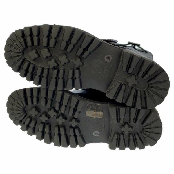 ★シャネル ブーツ エンジニアブーツ レディースサイズ34 G28566 CHANEL 靴 黒 安心保証