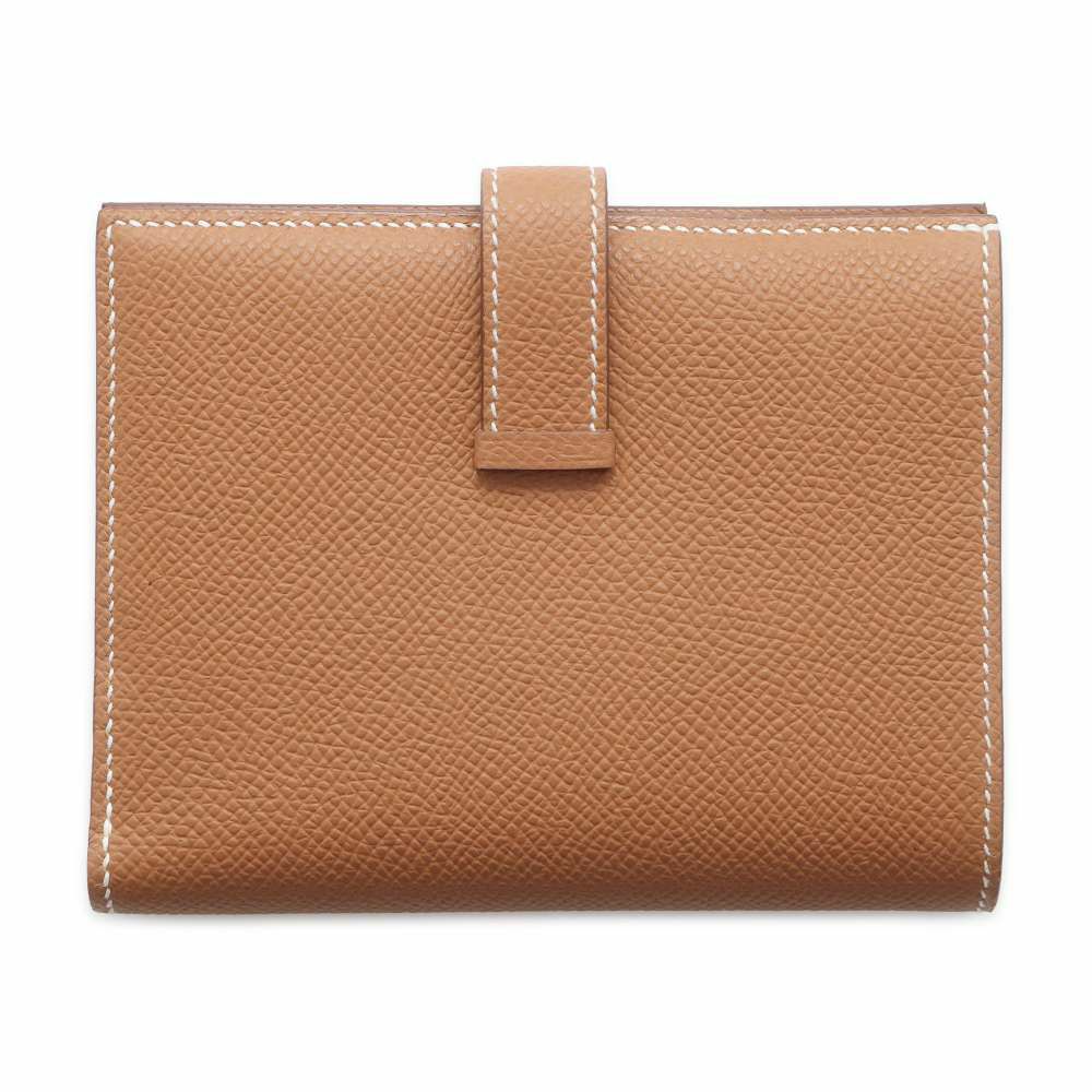 エルメス 二つ折り財布 ベアンコンパクト ゴールド/ゴールド金具 エプソン W刻印 HERMES 財布