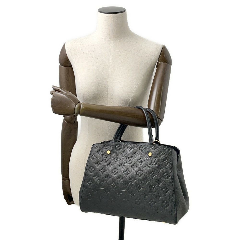 ルイヴィトン ハンドバッグ モノグラム アンプラント モンテーニュMM 2wayショルダーバッグ M41048 黒 ブラック