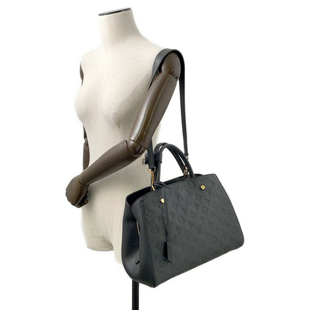 ルイヴィトン ハンドバッグ モノグラム アンプラント モンテーニュMM 2wayショルダーバッグ M41048 黒 ブラック