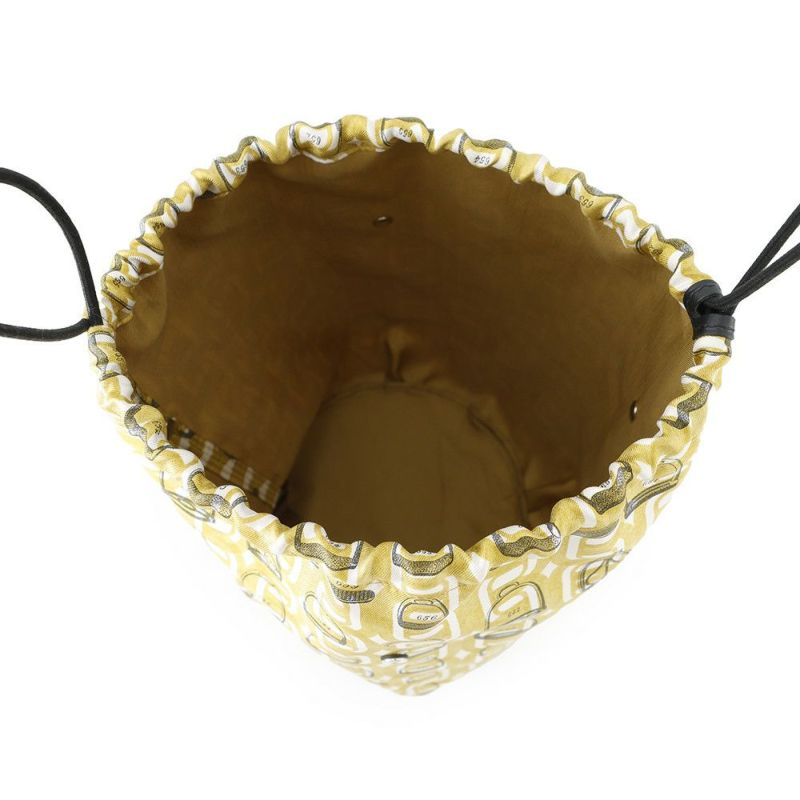 エルメス 替えバッグ ミュザルディーヌ バックルの工房 マルチカラー/シルバー金具 シルク HERMES 巾着