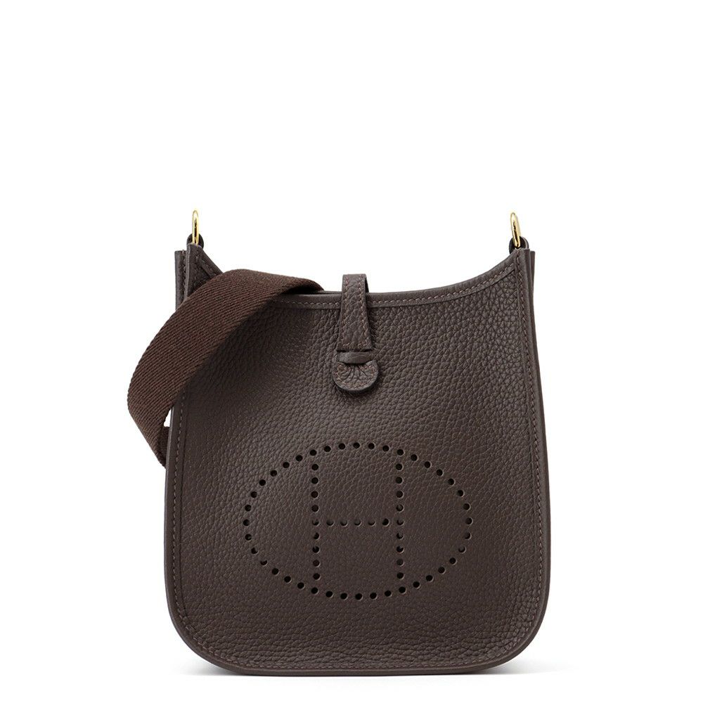 エルメス ショルダーバッグ エブリンTPM 111cm エベンヌ/ゴールド金具 トリヨンクレマンス K刻印 HERMES Evelyne