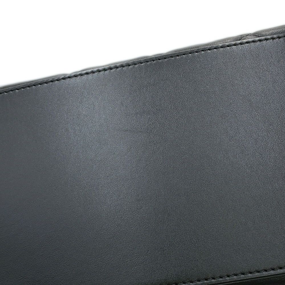 シャネル チェーントートバッグ マトラッセ ココマークターンロック レザー CHANEL 黒