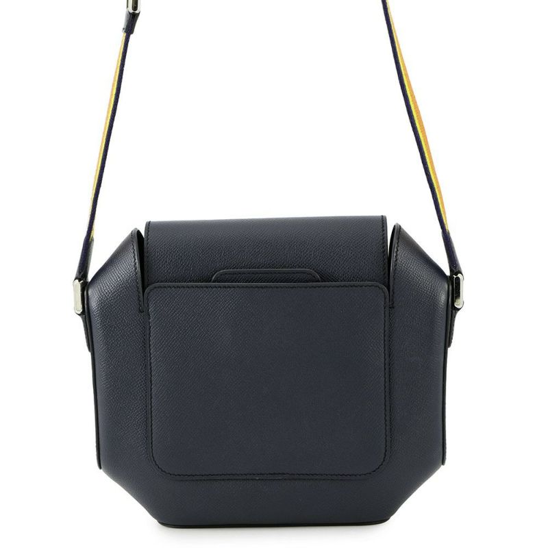 エルメス ショルダーバッグ オクタゴン ブルーインディゴ/シルバー金具 エプソン X刻印