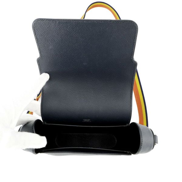 エルメス ショルダーバッグ オクタゴン ブルーインディゴ/シルバー金具 エプソン X刻印