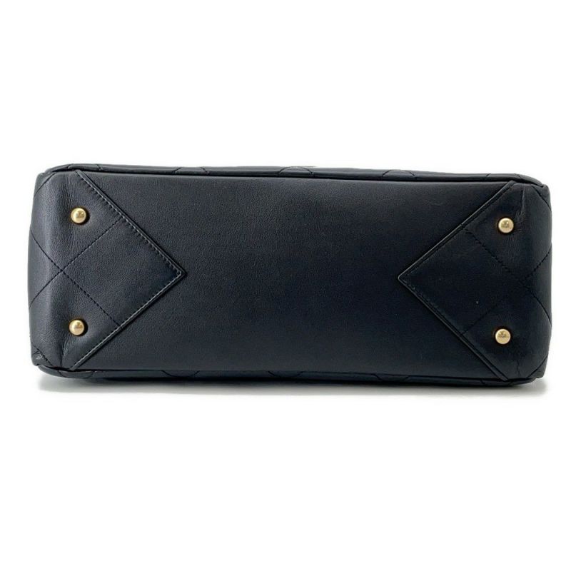 シャネル トートバッグ マトラッセ ココマーク ショッピングバッグ カーフレザー AS3537 CHANEL 黒