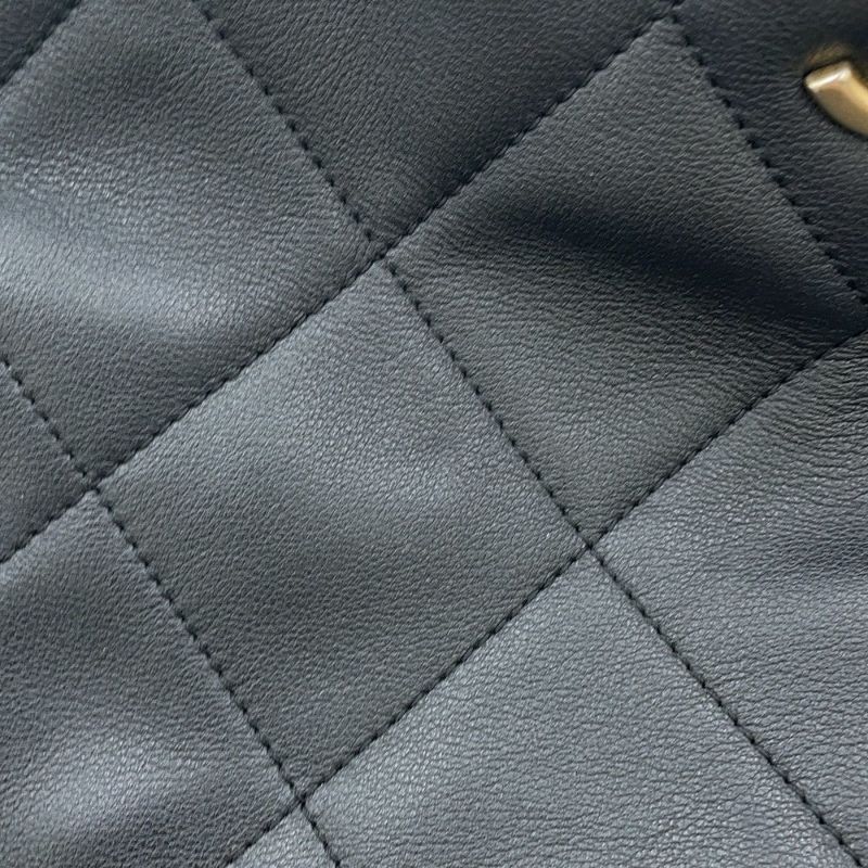 シャネル トートバッグ マトラッセ ココマーク ショッピングバッグ カーフレザー AS3537 CHANEL 黒